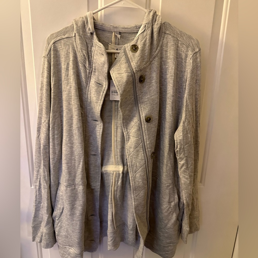 Lou and grey new with tags sweatshirt material jacket. Large.